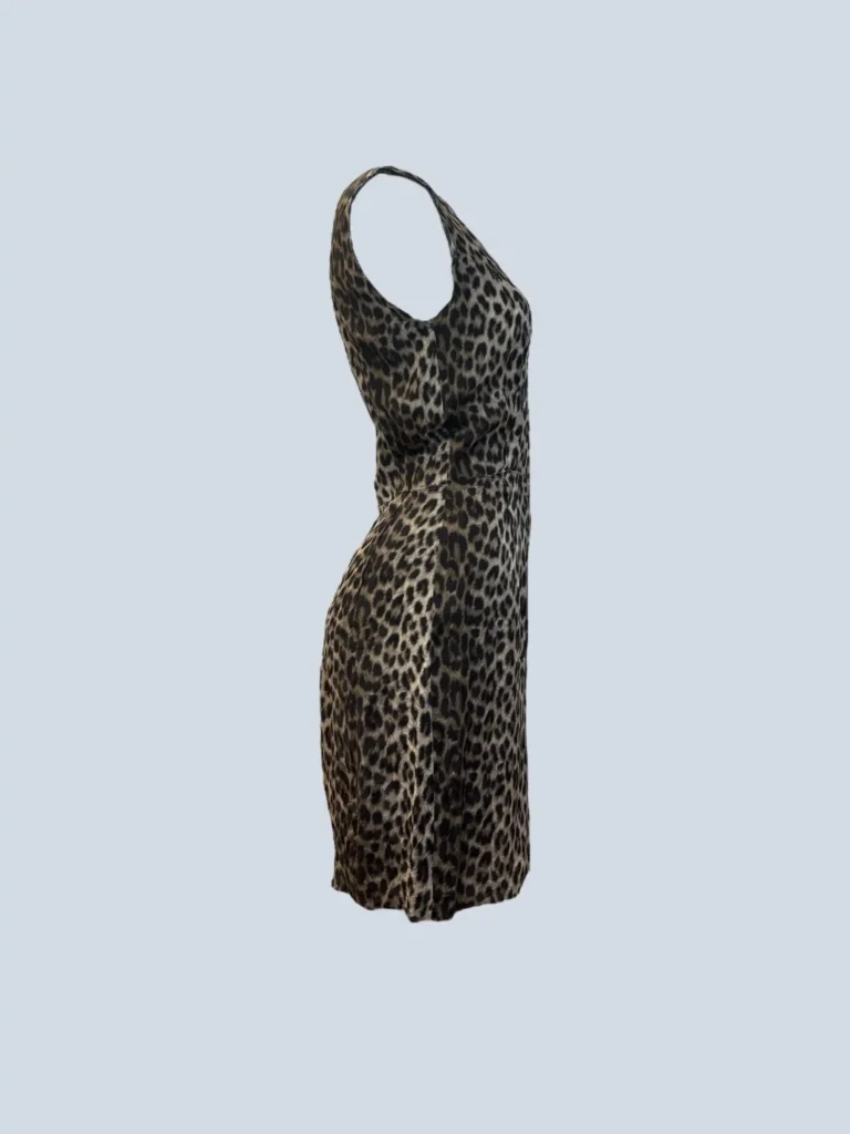 Abito midi in seta stampa leopard, 38fr., foto 2 di 5