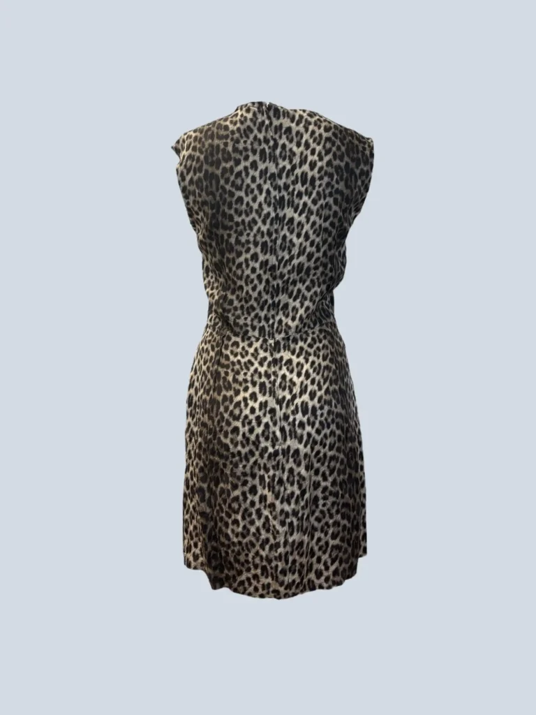 Abito midi in seta stampa leopard, 38fr., foto 3 di 5