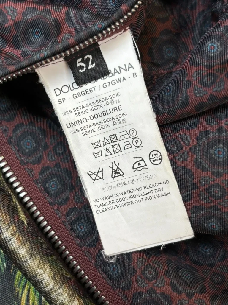 Silk peacock print bomber jacket, 52., photo 5 of 5
