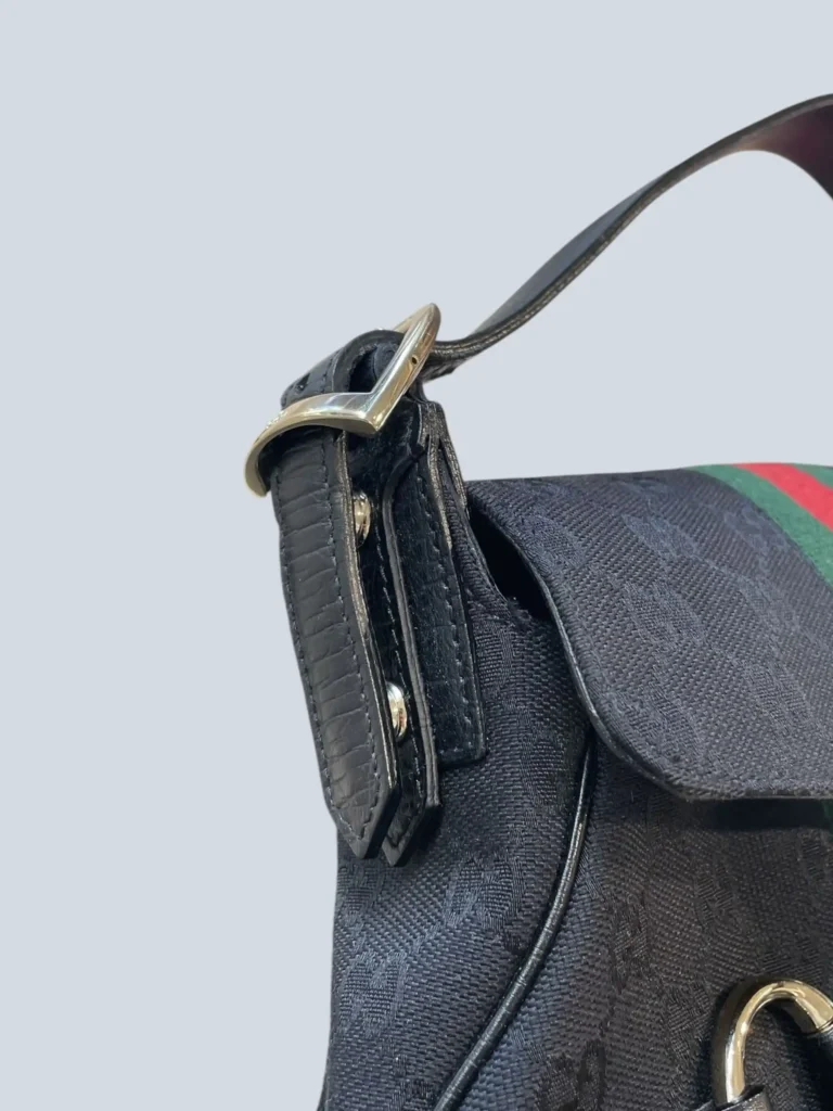 Horsebit Monogram canvas and leather shoulder bag, photo 12 of 14