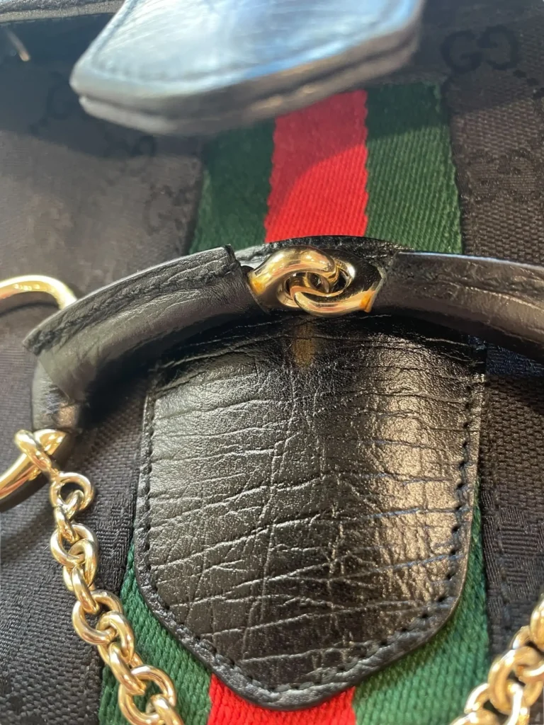Horsebit Monogram canvas and leather shoulder bag, photo 7 of 14