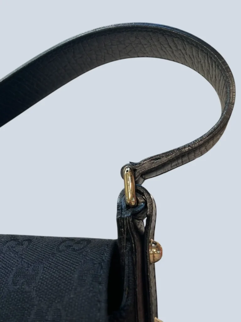 Horsebit Monogram canvas and leather shoulder bag, photo 8 of 14
