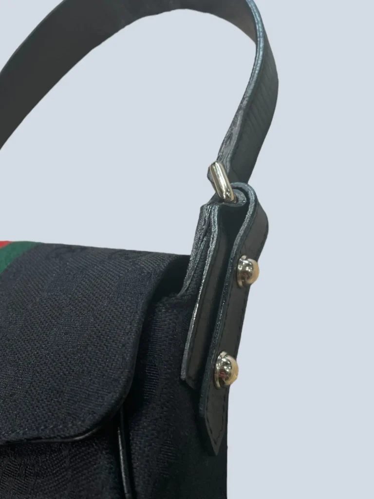 Horsebit Monogram canvas and leather shoulder bag, photo 10 of 14