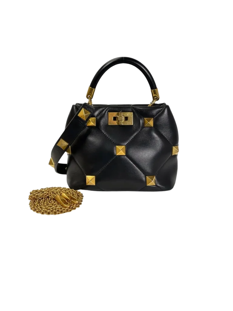 Garavani, small leather Roman Stud bag.
