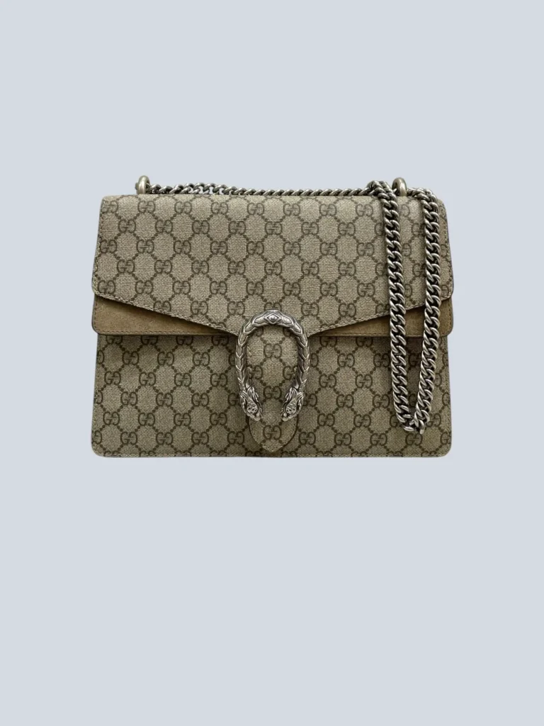 Borsa a spalla Dionysus Grande in tela Monogram e suede.