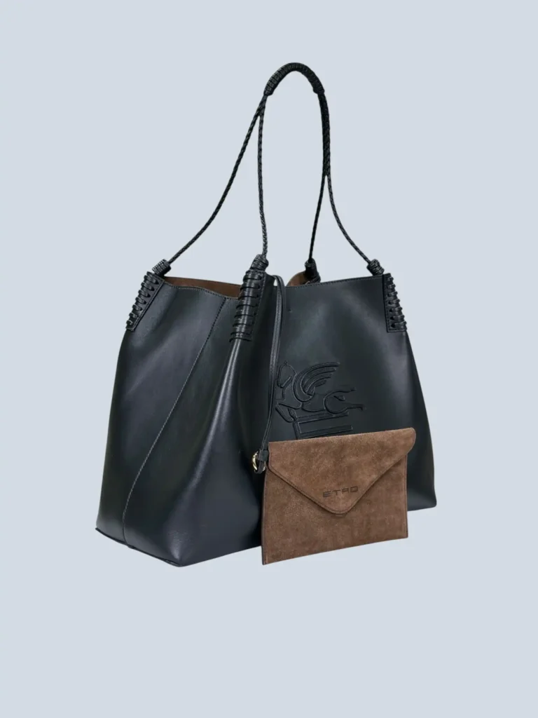 Libra medium leather Pegaso logo shopper shoulder bag, photo 2 of 10