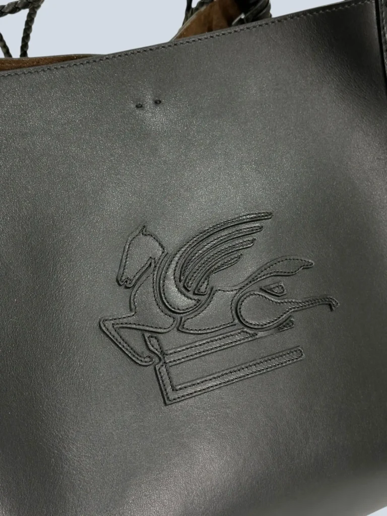 Libra medium leather Pegaso logo shopper shoulder bag, photo 6 of 10