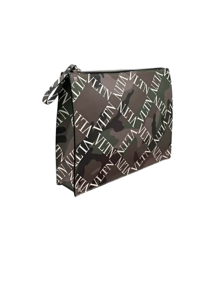 Garavani, VLTN camouflage leather clutch., photo 2 of 12