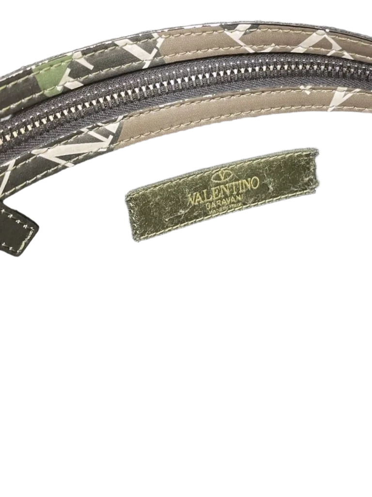 Garavani, VLTN camouflage leather clutch., photo 9 of 12