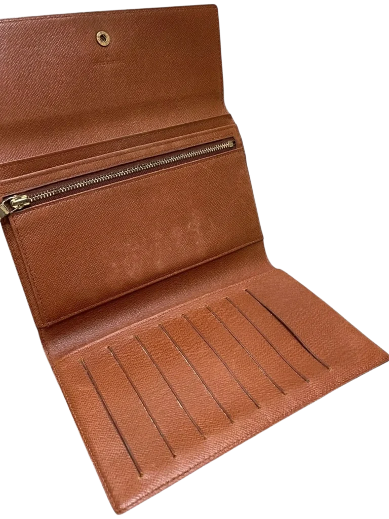 Vintage Monogram canvas and leather maxi wallet, photo 7 of 13