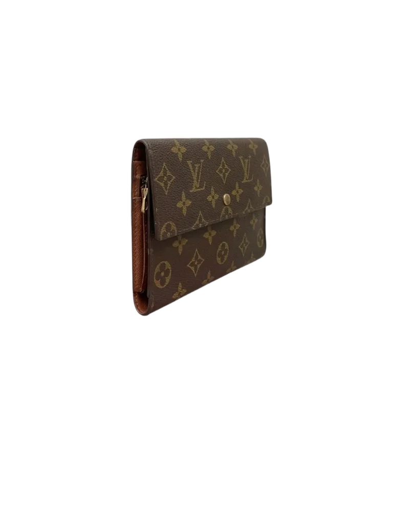 Vintage Monogram canvas and leather maxi wallet, photo 2 of 13