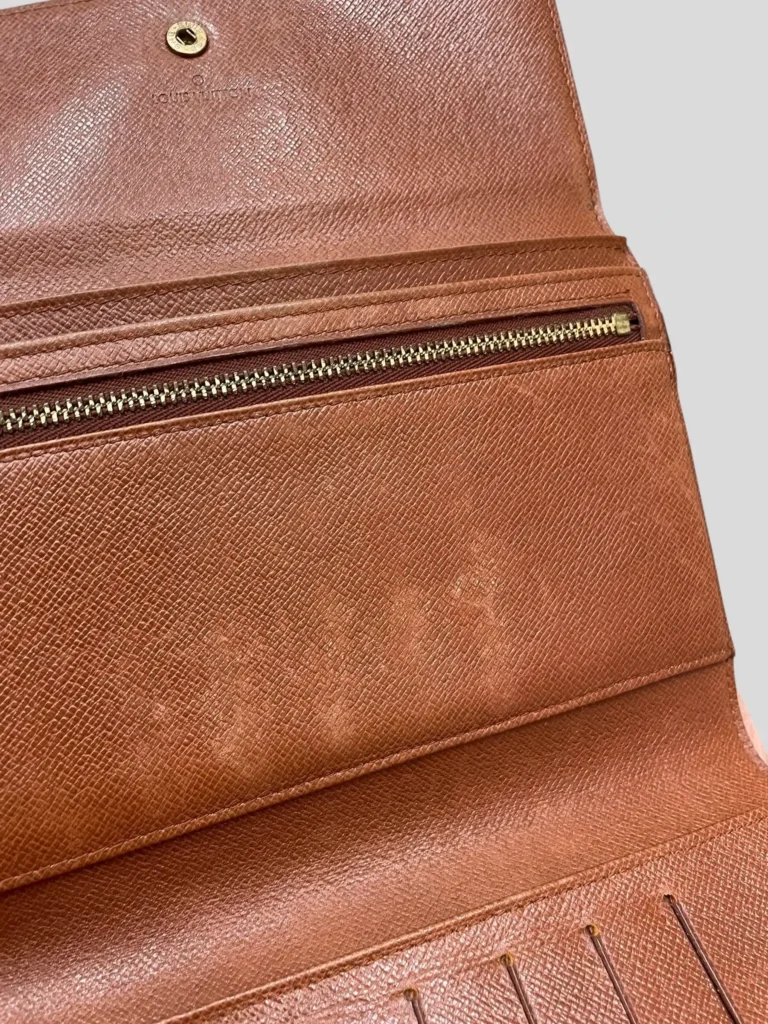 Vintage Monogram canvas and leather maxi wallet, photo 8 of 13