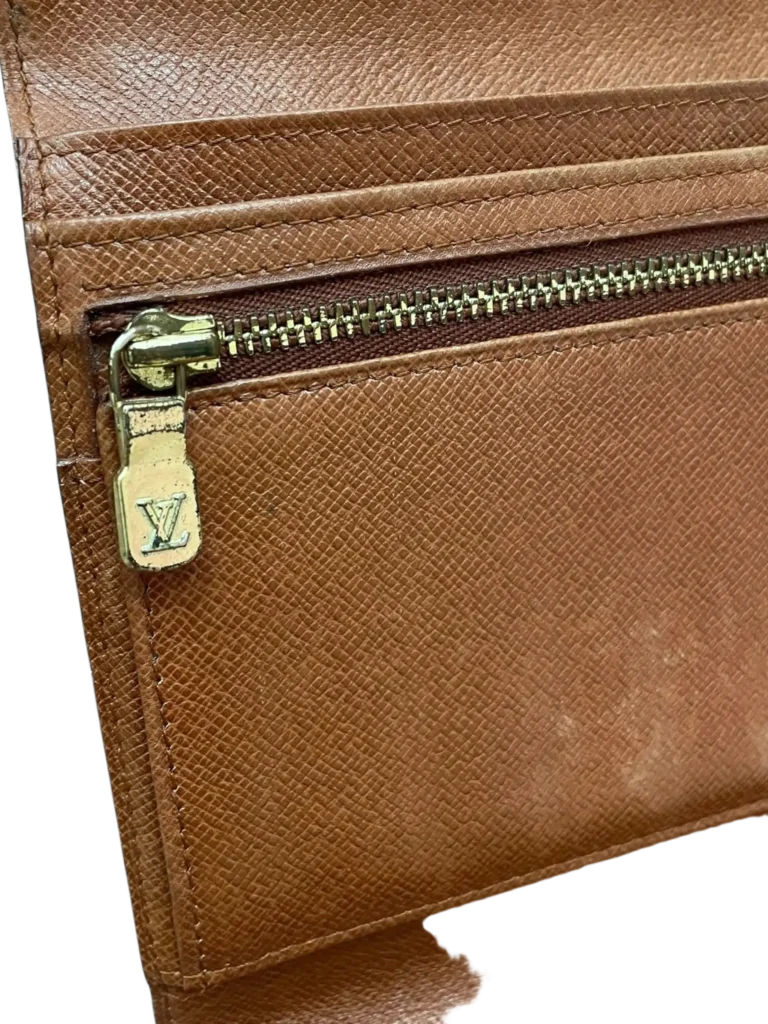 Vintage Monogram canvas and leather maxi wallet, photo 9 of 13