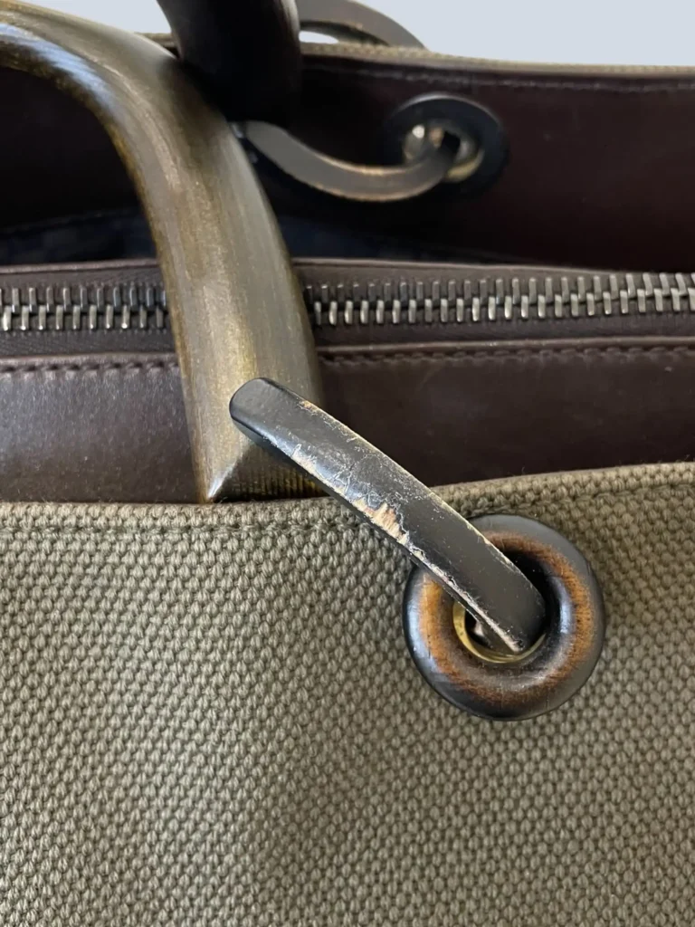 By Tom Ford, borsa a mano in canvas e legno., foto 10 di 12