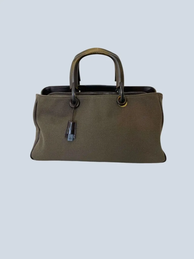 By Tom Ford, borsa a mano in canvas e legno.