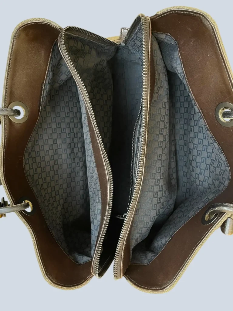 By Tom Ford, borsa a mano in canvas e legno., foto 5 di 12