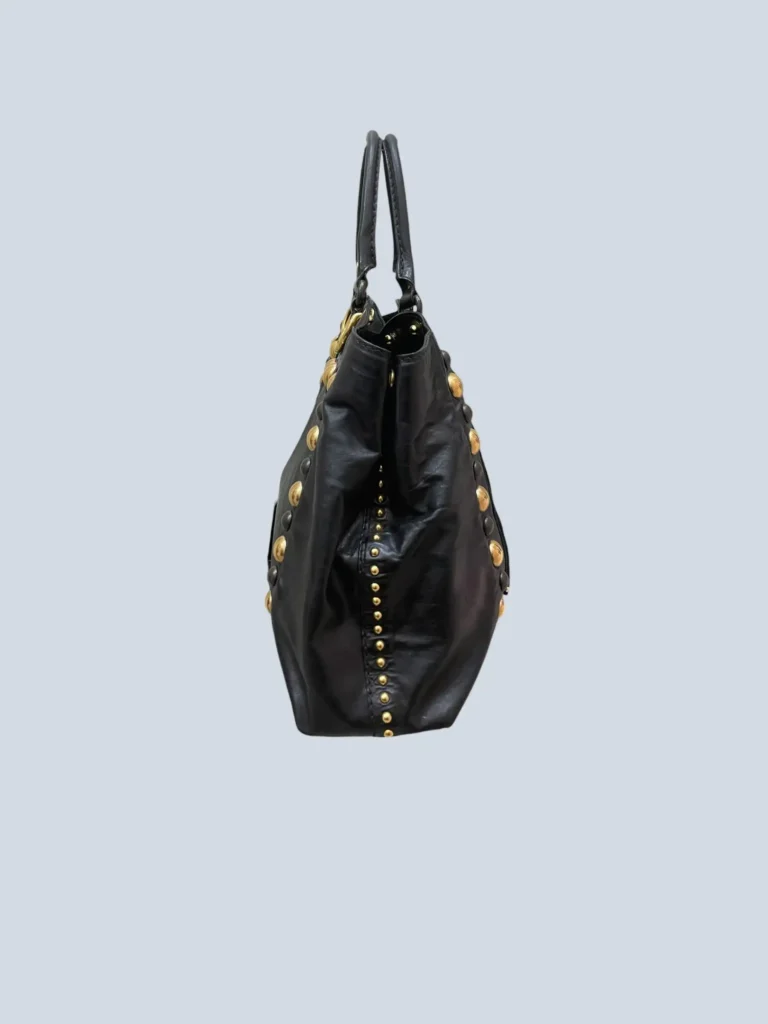Borsa tote Babouska Hysteria in pelle con frangie e borchie., foto 2 di 12