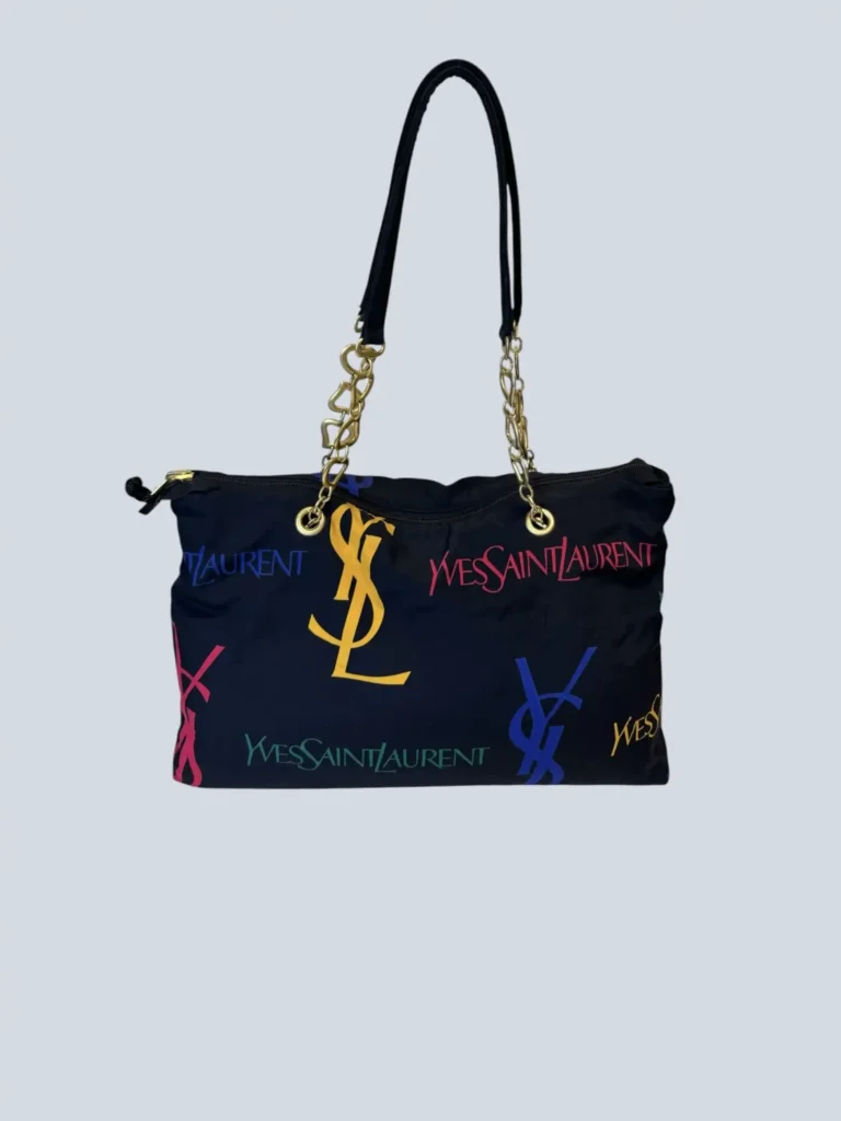 Borsa a spalla reversibile in nylon con logo all over., foto 3 di 13