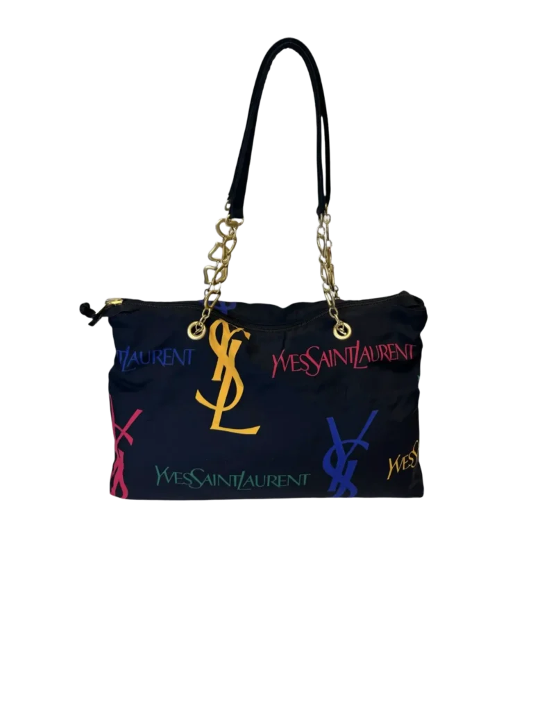 Borsa a spalla reversibile in nylon con logo all over., foto 3 di 13