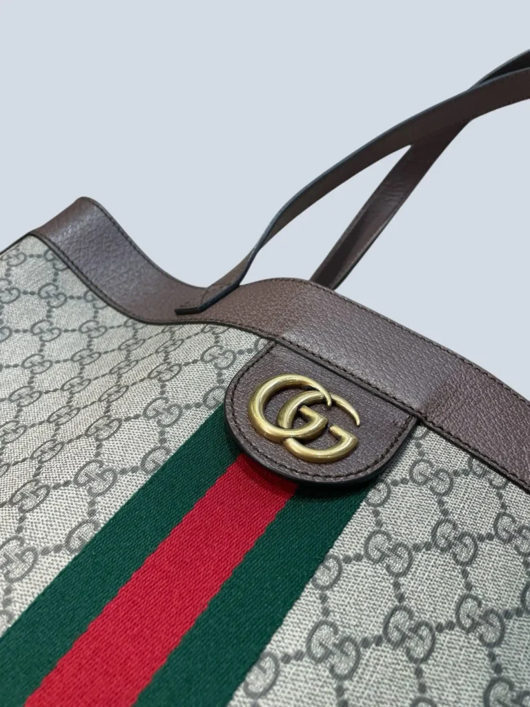 Ophidia GG Soft Monogram canvas and leather tote bag, photo 9 of 14