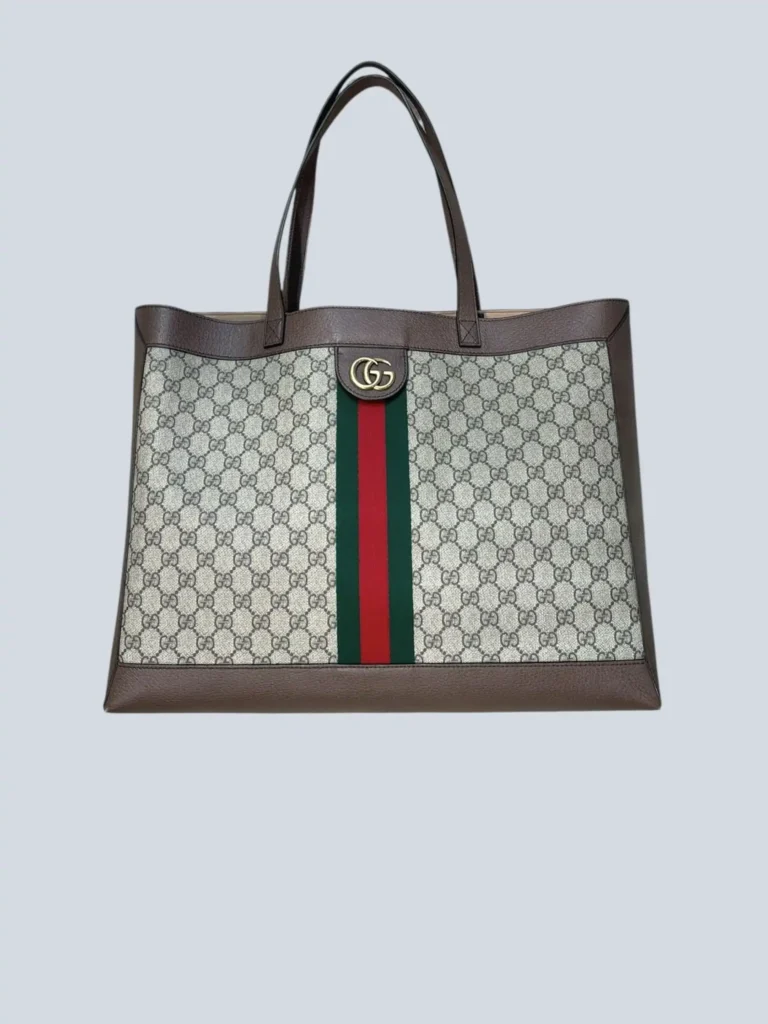 Ophidia GG Soft Monogram canvas and leather tote bag.