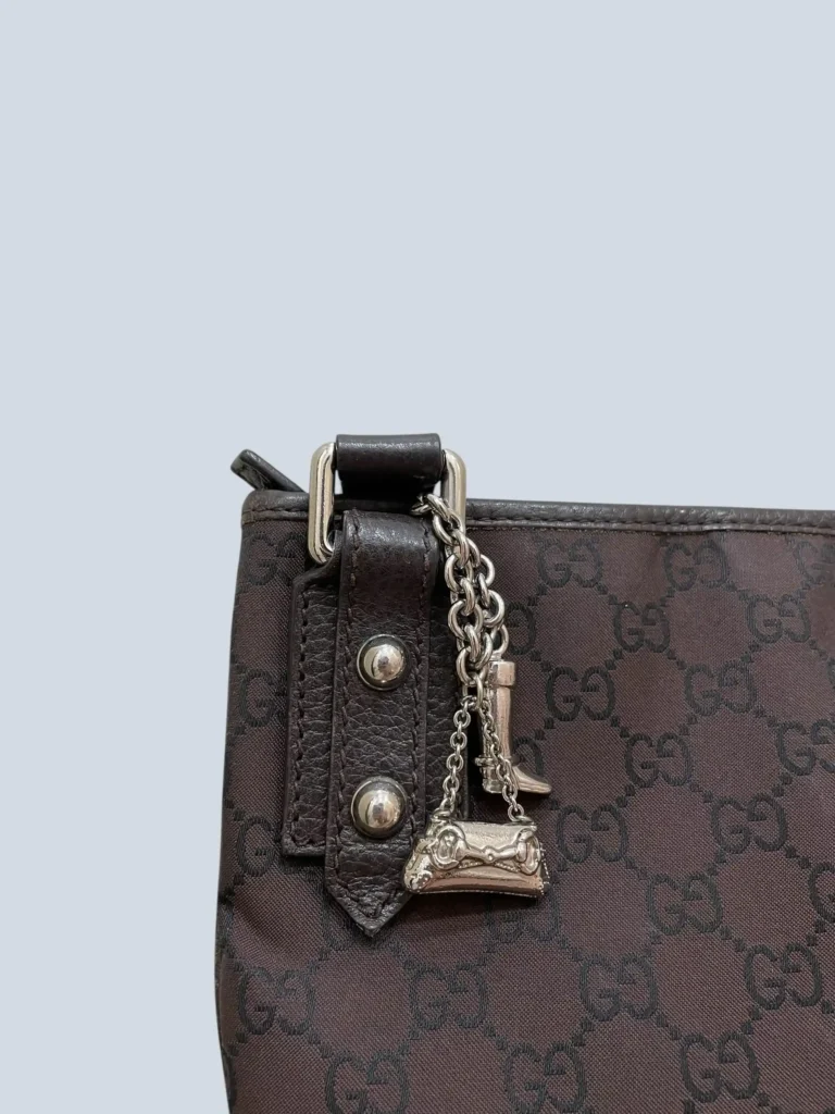 Borsa a tracolla in nylon Monogram e pelle., foto 8 di 11