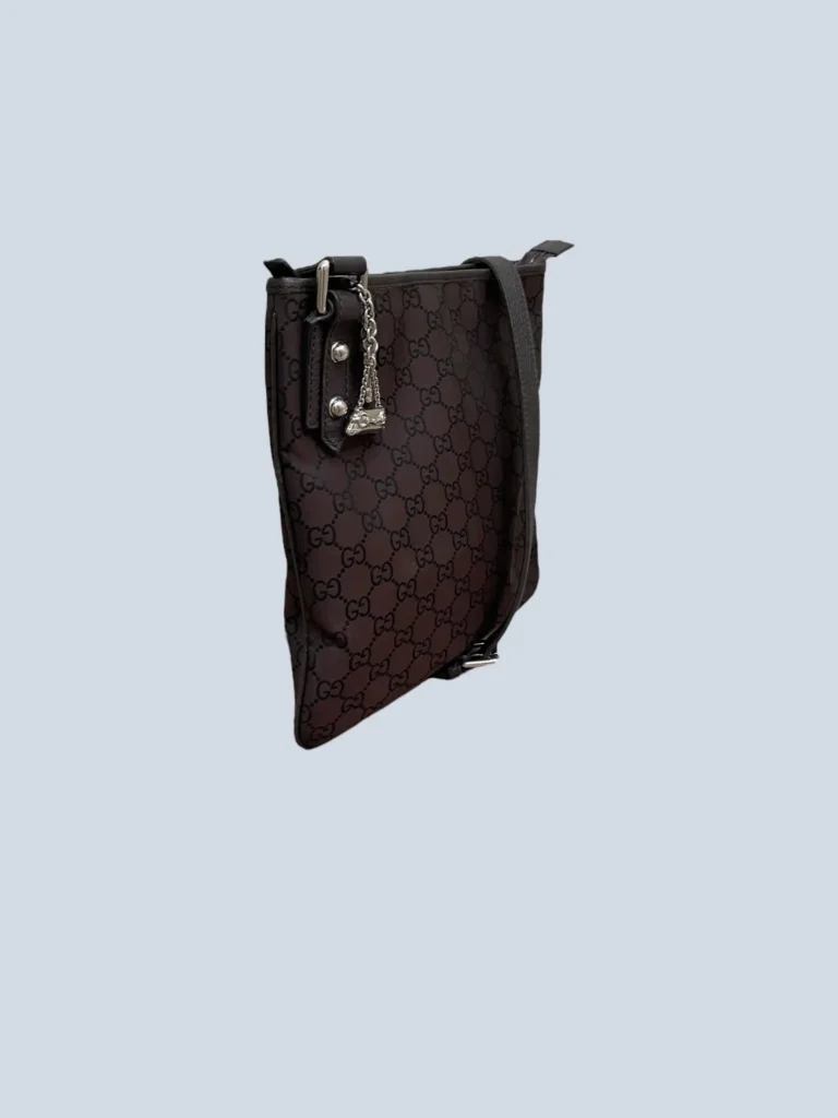 Borsa a tracolla in nylon Monogram e pelle., foto 2 di 11