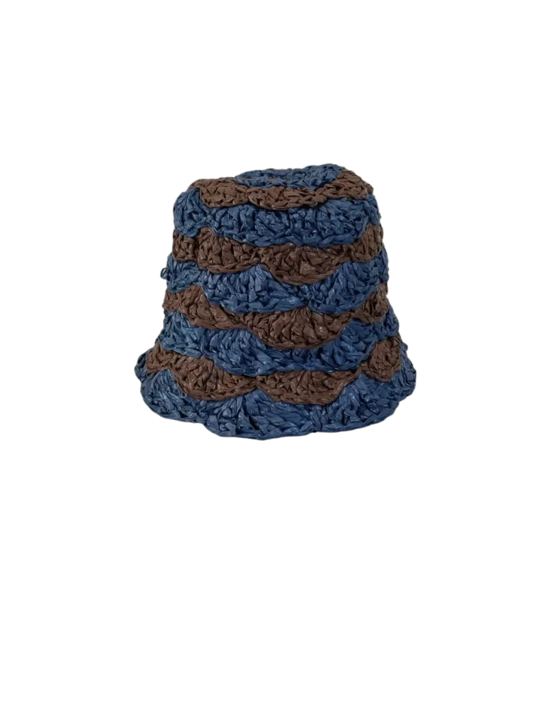 Cappello bucket bicolore all'uncinetto, M., foto 3 di 7