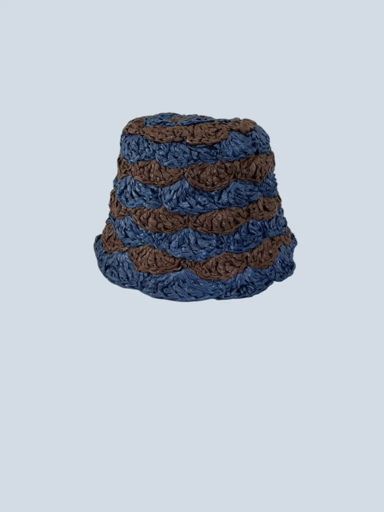 Two-tone crochet bucket hat, M.