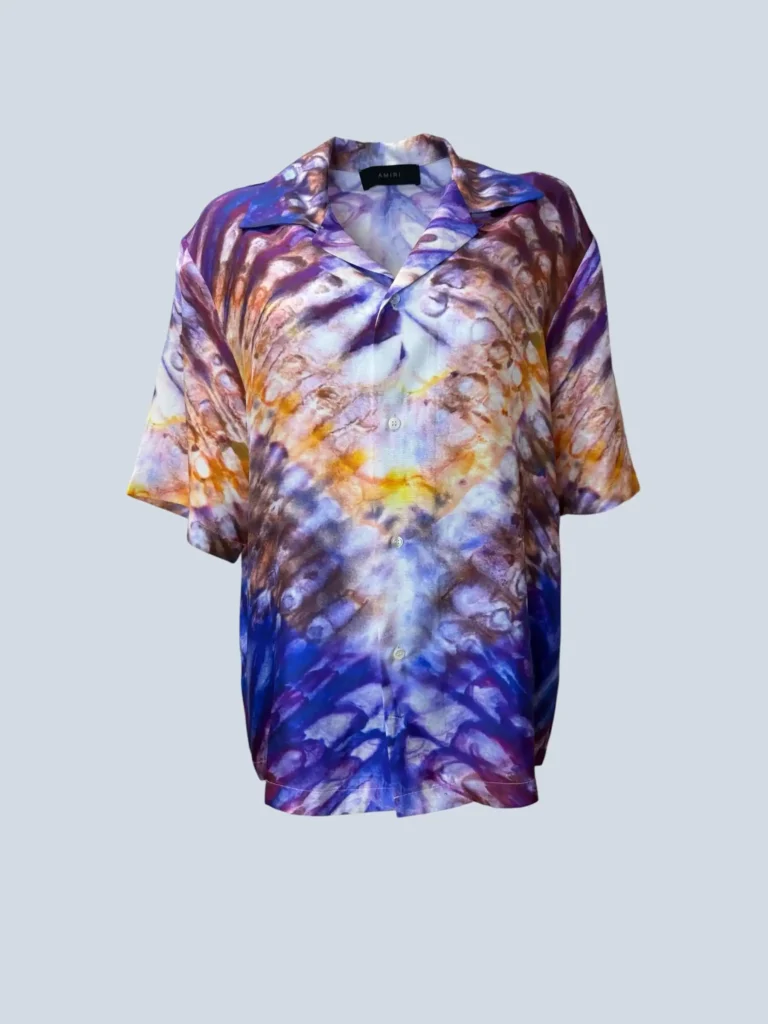 Camicia Bowling in seta tie-dye, L.