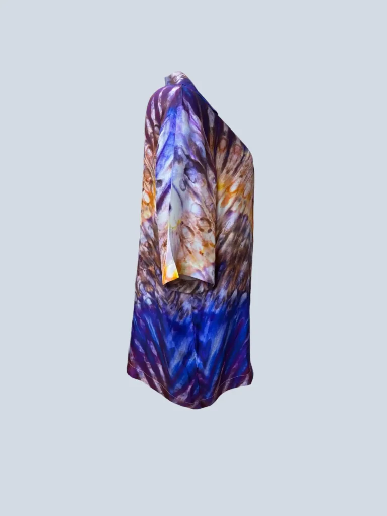 Camicia Bowling in seta tie-dye, L., foto 3 di 6