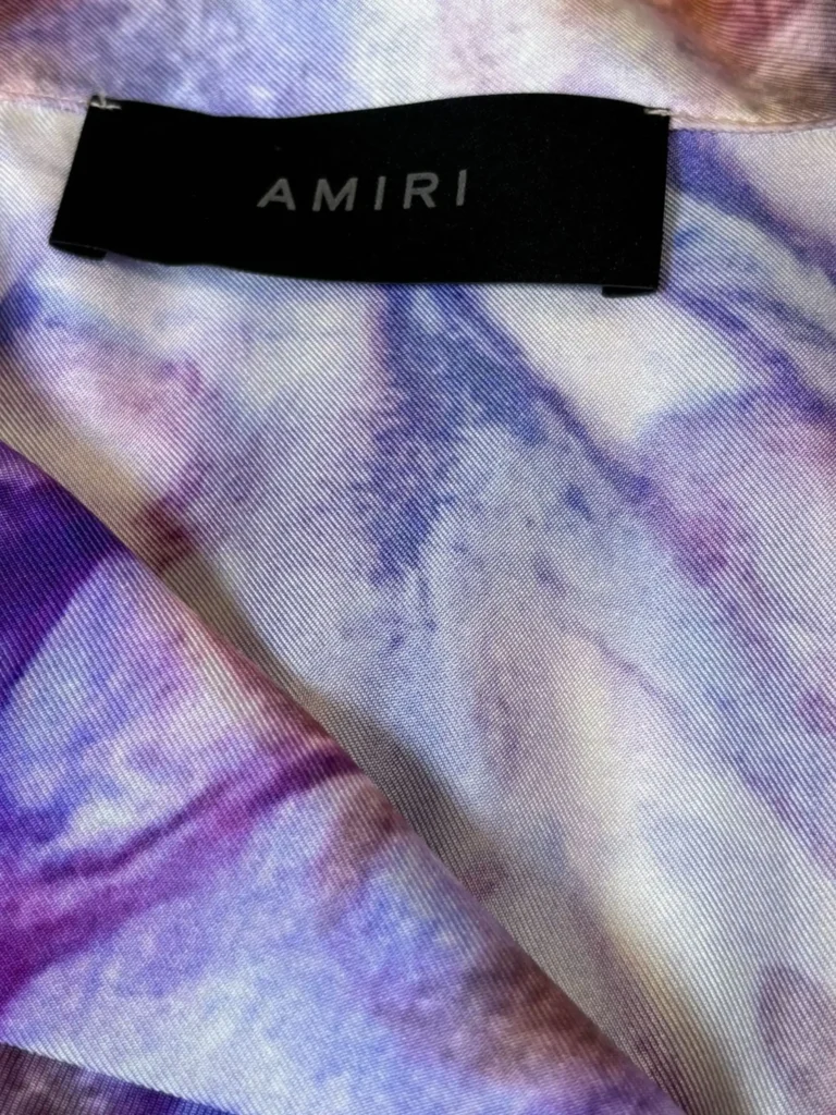 Camicia Bowling in seta tie-dye, L., foto 5 di 6