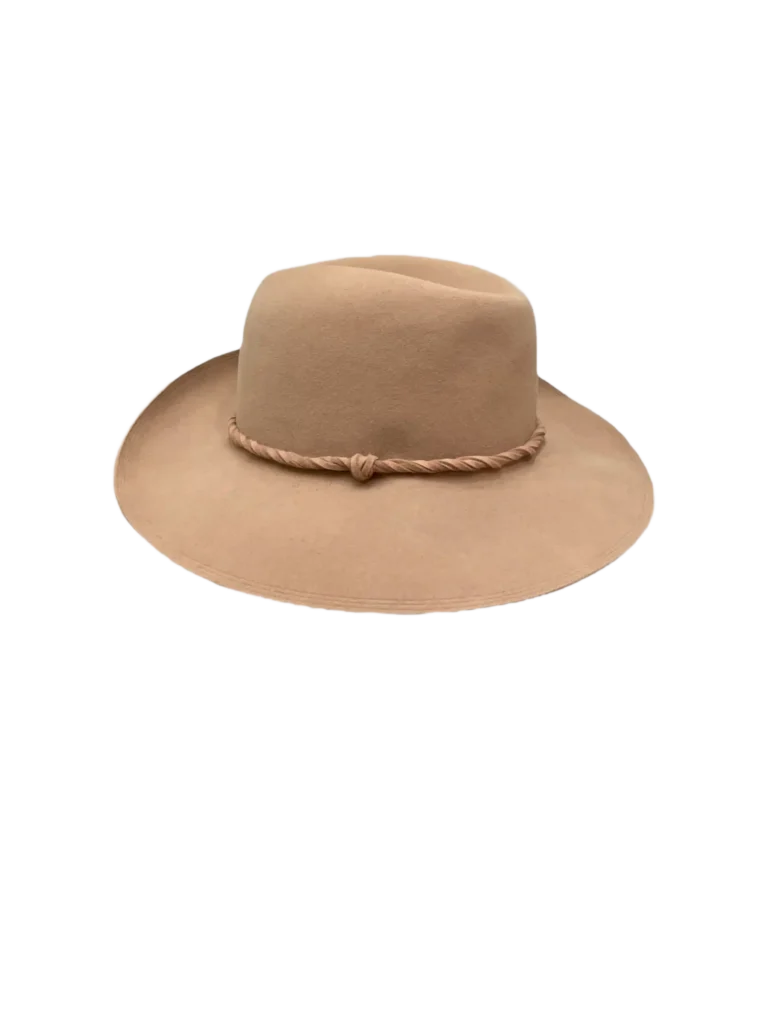 Cashmere wide-brim hat, 57.