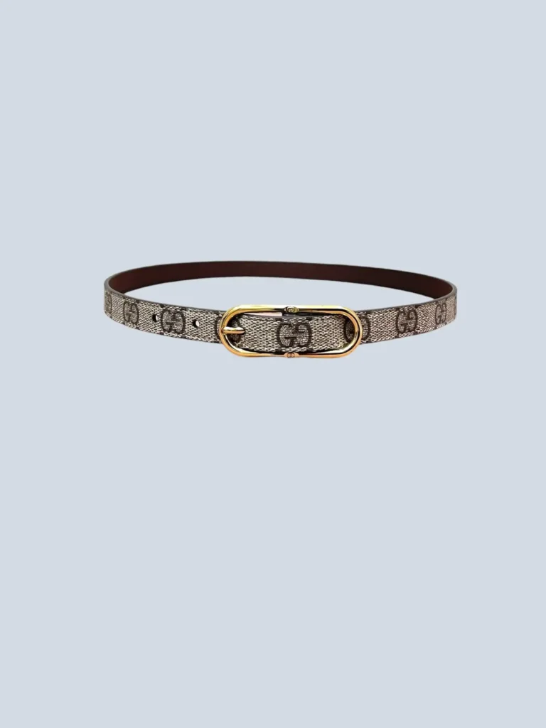 Cintura in tela Monogram e pelle, 65.