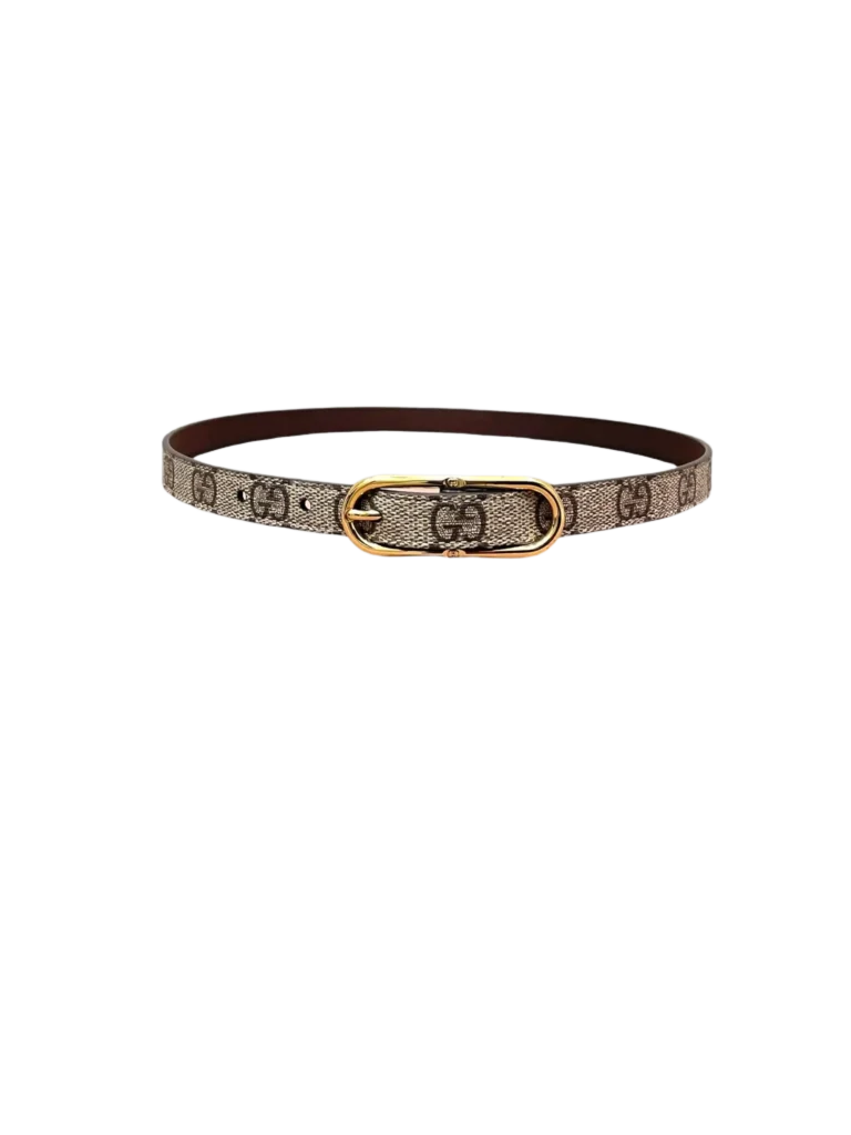 Cintura in tela Monogram e pelle, 65.