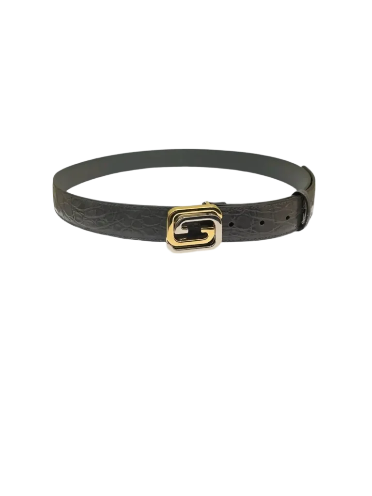 Cintura Squared Interlocking G in caimano, 95.