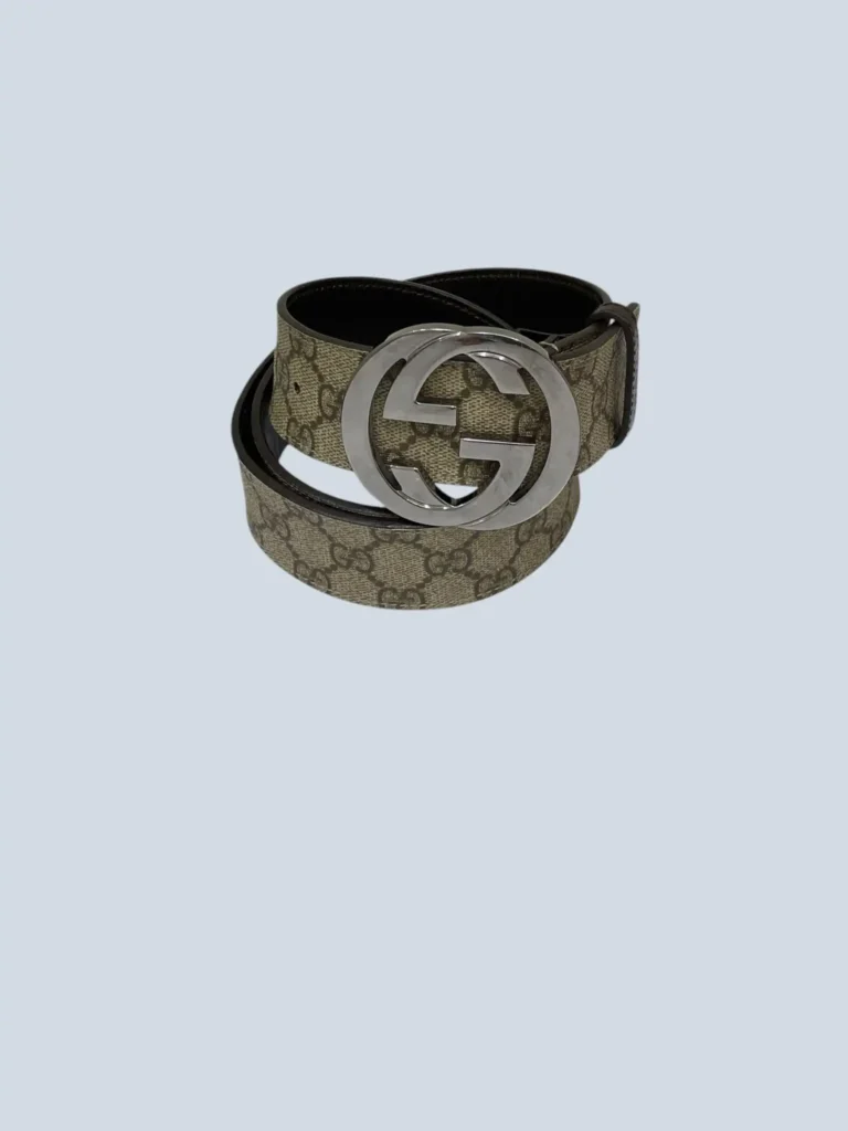 Interlocking Monogram canvas and leather belt, 95., photo 2 of 6