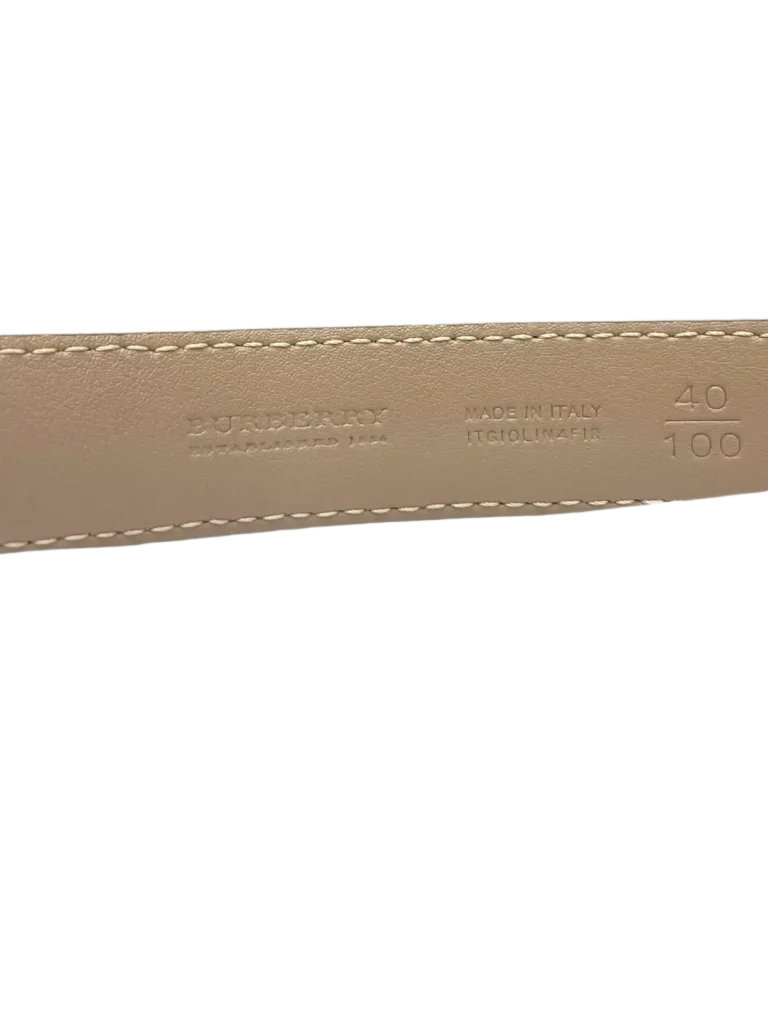 Check coated canvas and leather belt, 100., photo 4 of 4