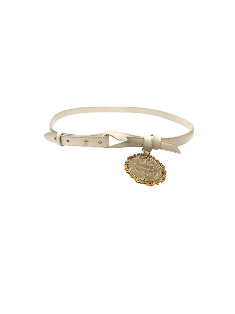Cintura in pelle con ciondolo Heritage, 85.