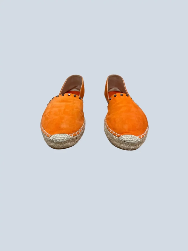 Espadrillas in suede con borchie, 38,5., foto 3 di 7