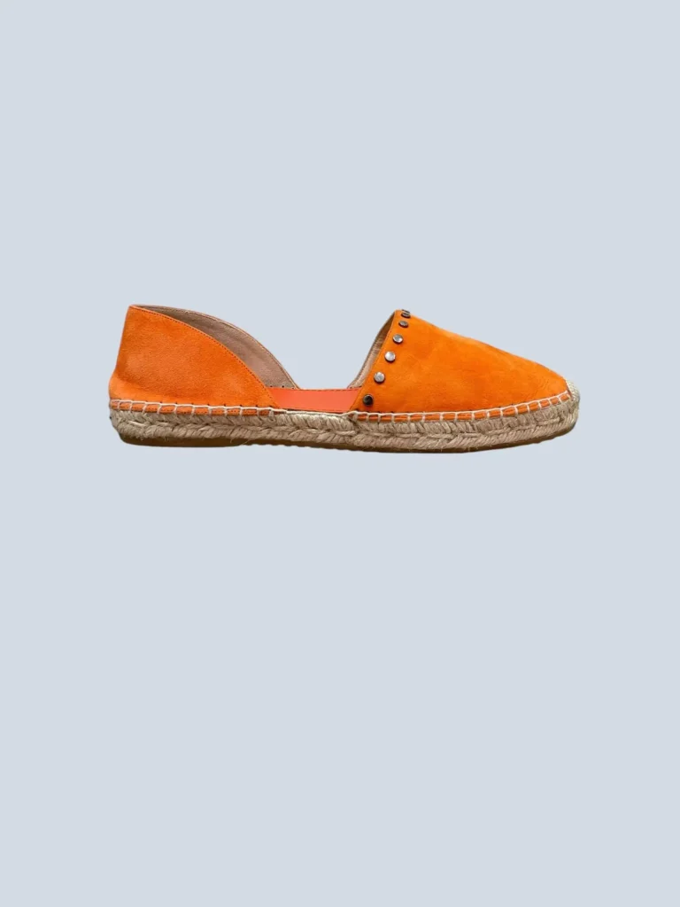 Espadrillas in suede con borchie, 38,5.