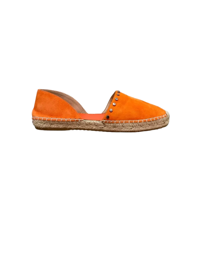 Espadrillas in suede con borchie, 38,5.