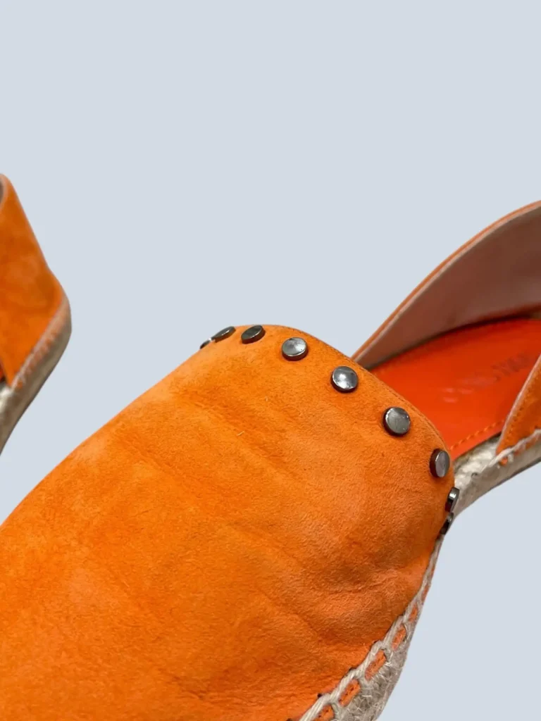Espadrillas in suede con borchie, 38,5., foto 6 di 7