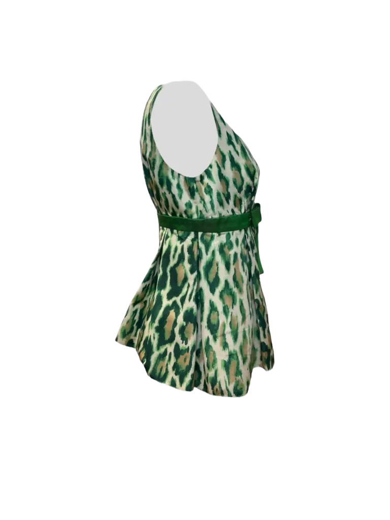 By John Galliano, animal print silk top, 36fr., photo 2 of 9