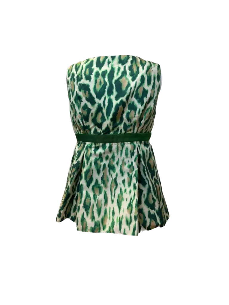 By John Galliano, animal print silk top, 36fr., photo 3 of 9