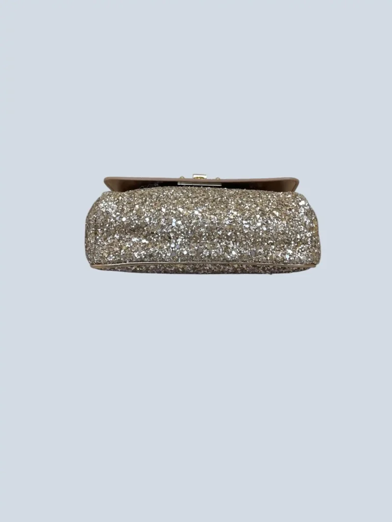 Mini bag a tracolla Ruby in pelle e glitter., foto 4 di 7