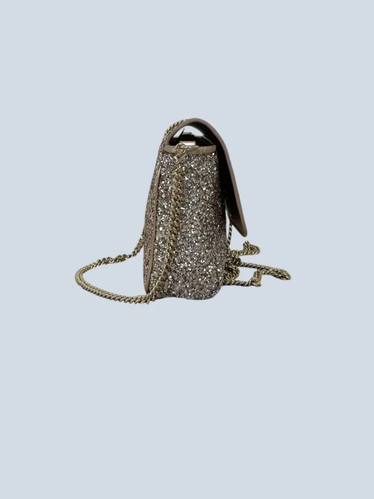 Mini bag a tracolla Ruby in pelle e glitter., foto 3 di 7
