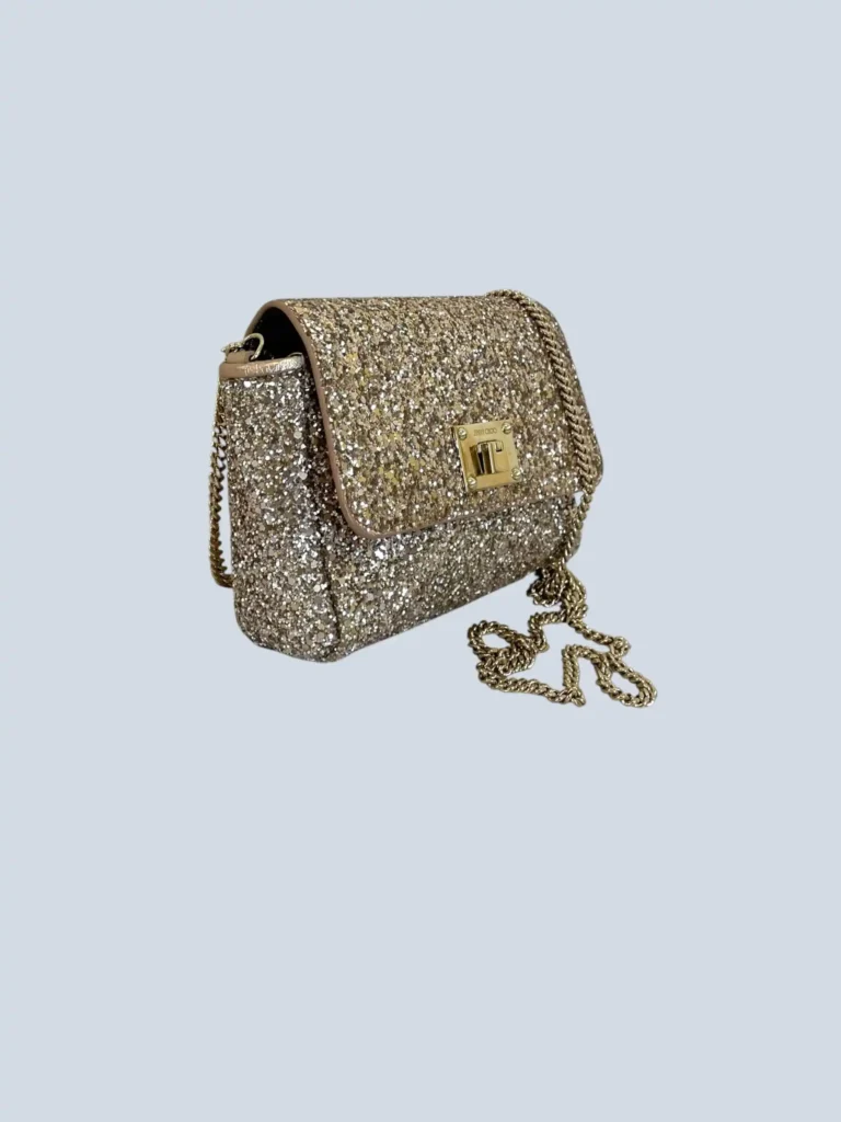 Mini bag a tracolla Ruby in pelle e glitter., foto 2 di 7