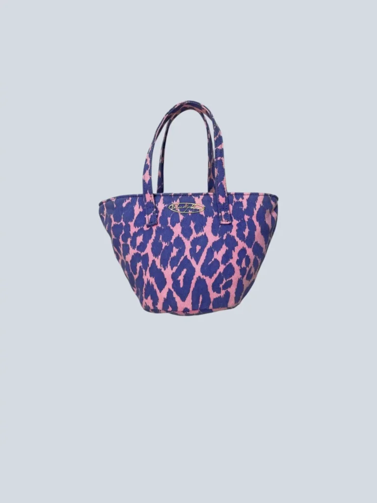 Mini bag in cotone animalier.