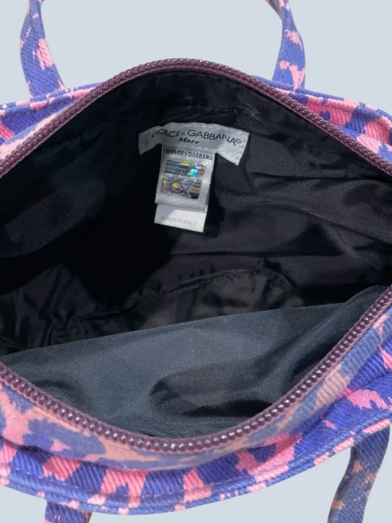 Mini bag in cotone animalier., foto 4 di 7